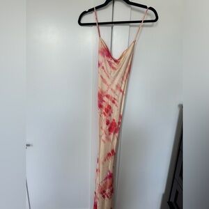 Rat & Boa silk tie die maxi dress